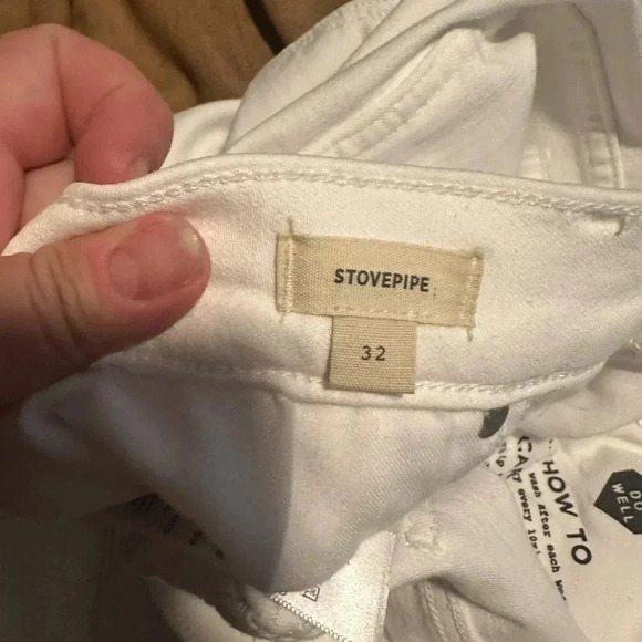 Madewell Women's Stovepipe Jeans in Pure White - Size 32 - Picture 5 of 7